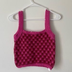 Zara size small knit checkered top